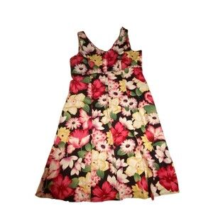 SAG HARBOR Hawaiian Floral Sundress Size 10